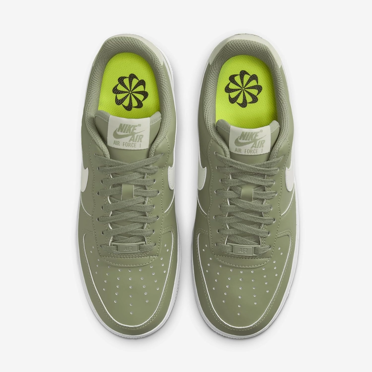Nike Air Force 1 '07 Women's Shoes (HF5062-386, Oil Green/White/Gum Medium Brown/Sea Glass)