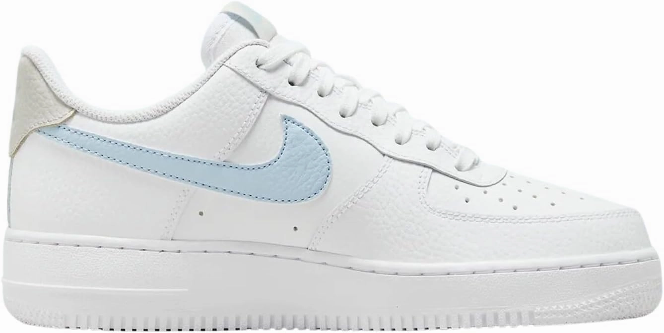 Nike Air Force 1 '07 Womens Lifestyle Shoes (White/Light Bone/Light Armoury Blue) (HF0022-100, Blue/White)