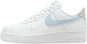 Nike Air Force 1 '07 Womens Lifestyle Shoes (White/Light Bone/Light Armoury Blue) (HF0022-100, Blue/White)