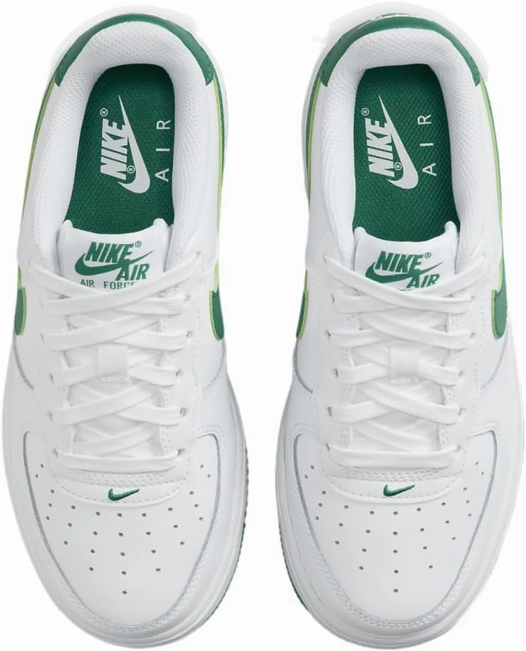 Nike Air Force 1 Big Kids' Shoes (FV5948-103, White/White/Malachite)