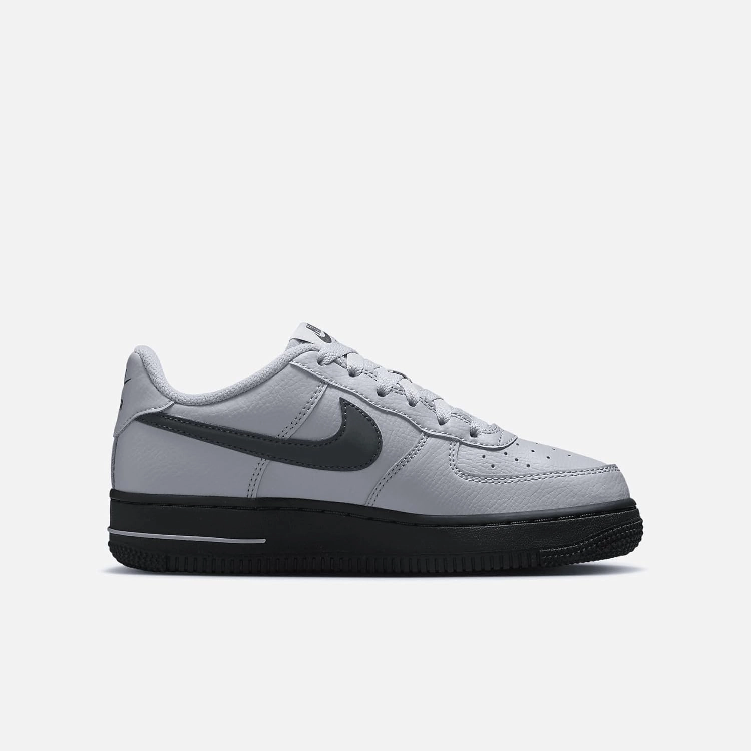 Nike Air Force 1 Big Kids' Shoes (HQ3807-002, Wolf Grey/Dark Smoke Grey)