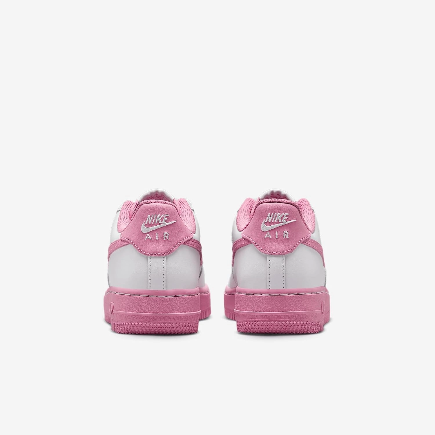 Nike Air Force 1 Low Grade School Lifestyle Shoes (White/Flamingo/Pink) (IB4411-100, Pink/White)