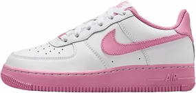 Nike Air Force 1 Low Grade School Lifestyle Shoes (White/Flamingo/Pink) (IB4411-100, Pink/White)
