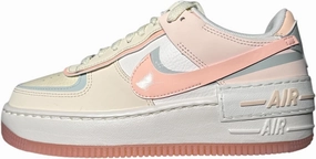 Nike Air Force 1 Shadow Women's Shoes (DZ1847-105, Coconut Milk/Light Silver/Sail/Crimson Tint) Size 7