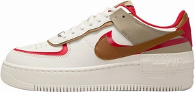 Nike Air Force 1 Shadow Women's Shoes (HQ3400-030, Shown: Phantom/Fire Red/Khaki/Light British Tan) Size 8