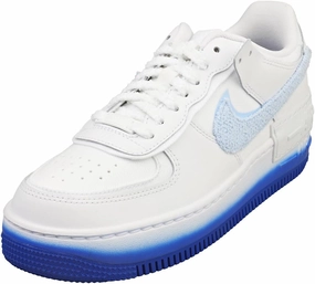 Nike AIR Force 1 Shadow Womens Adult FJ4567-100 (White/Racer Blue), Size 8.5