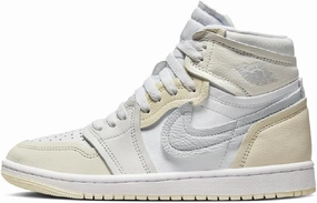 NIKE Air Jordan 1 High Method of Make Women's Shoes (FB9891-100, White/SAIL/Coconut Milk/Pure Platinum) Size 11.5