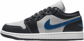 Nike Air Jordan 1 Low Women's Shoes (DC0774-040, Anthracite/Neutral Grey/White/Industrial Blue) Size 12