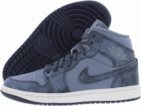NIKE Air Jordan 1 Mid SE Women's Shoes (FJ3448-001, Smoke Grey/Sail/Off Noir) Size 10