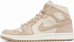NIKE Air Jordan 1 Mid SE Women's Shoes (FJ3448-200, Legend Light Brown/SAIL) Size 12