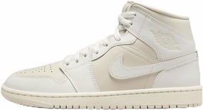 NIKE Air Jordan 1 Mid Women's Shoes (BQ6472-201, Legend Light Brown/Muslin/Sail) Size 11.5