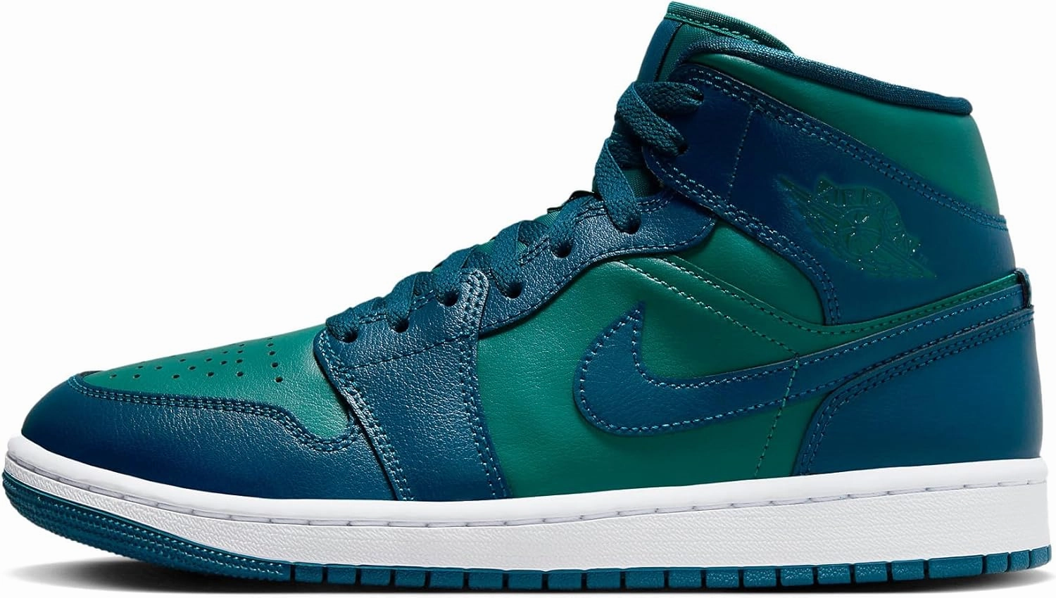NIKE Air Jordan 1 Mid Women's Shoes (BQ6472-301, Sky J Teal/White/Sky J French Blue) Size 10.5