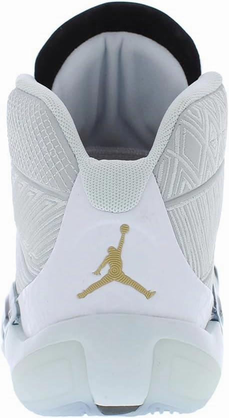 NIKE Air Jordan XXXVIII FIBA Basketball Shoes (FN7481-100, White/Pure Platinum/Metallic Gold)