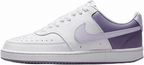 Nike Court Vision Low Women's Shoes (HF4989-100, White/Lilac Bloom/Daybreak) Size 10