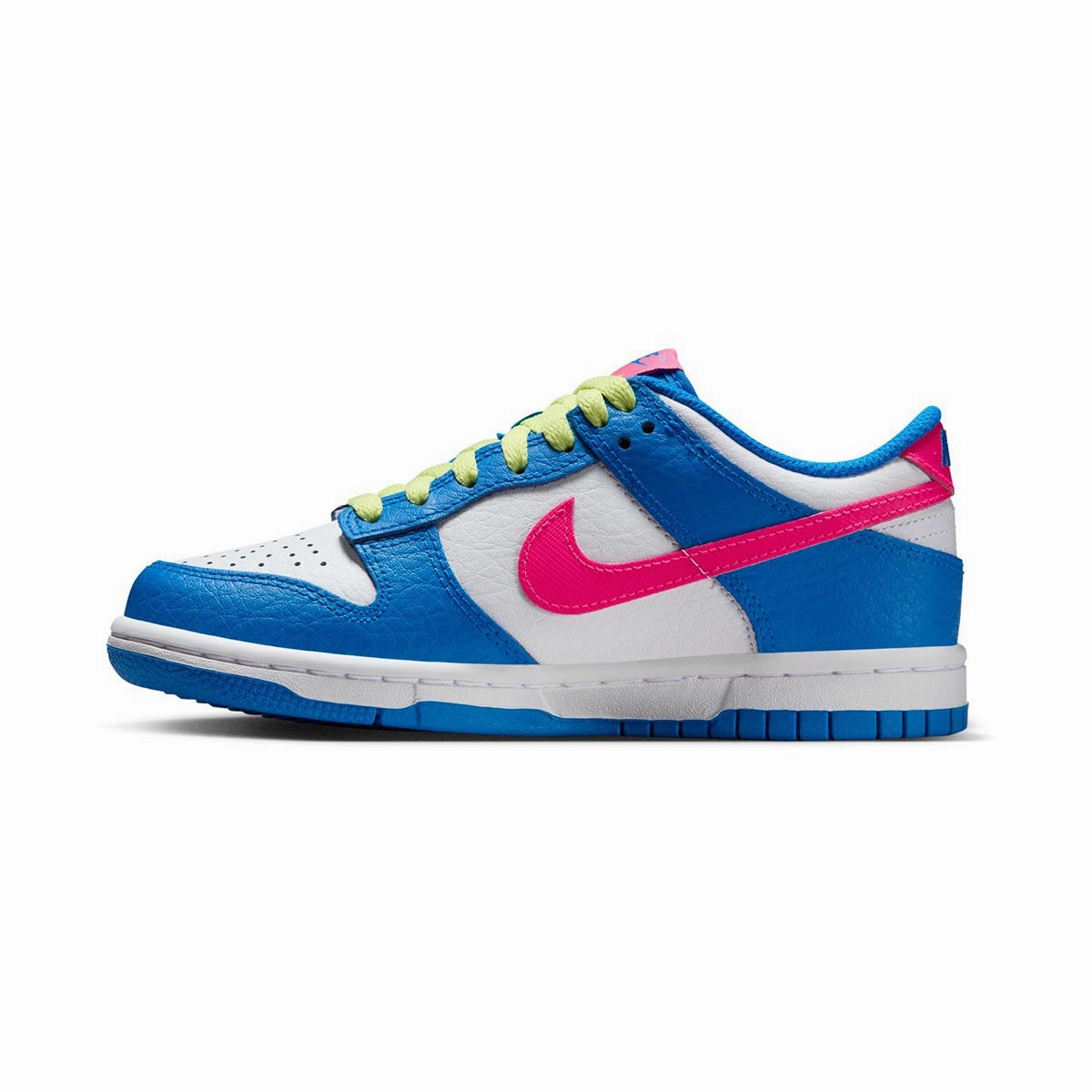 Nike Dunk Low 'Blue White Light Lemon Twist Hyper Pink' Big Kids' Shoes