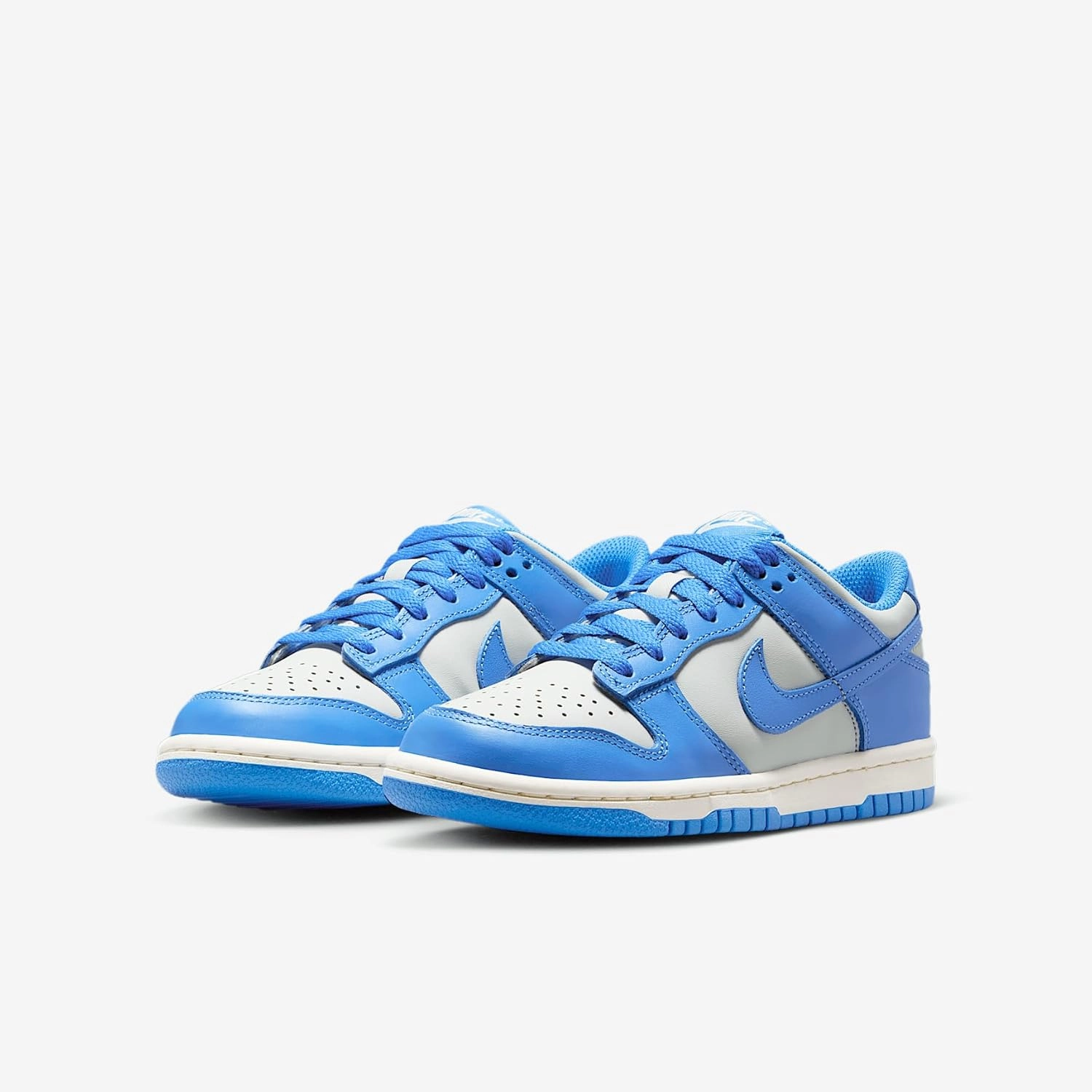Nike Dunk Low Big Kids' Shoes (FB9109-004, Light Silver/Sail/Light Photo Blue)