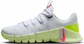 Nike Free Metcon 5 Women's Workout Shoes (DV3950-104, White/Barely Volt/Pink Foam/Bright Crimson) Size 7.5