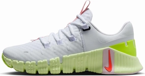 Nike Free Metcon 5 Women's Workout Shoes (DV3950-104, White/Barely Volt/Pink Foam/Bright Crimson) Size 9.5