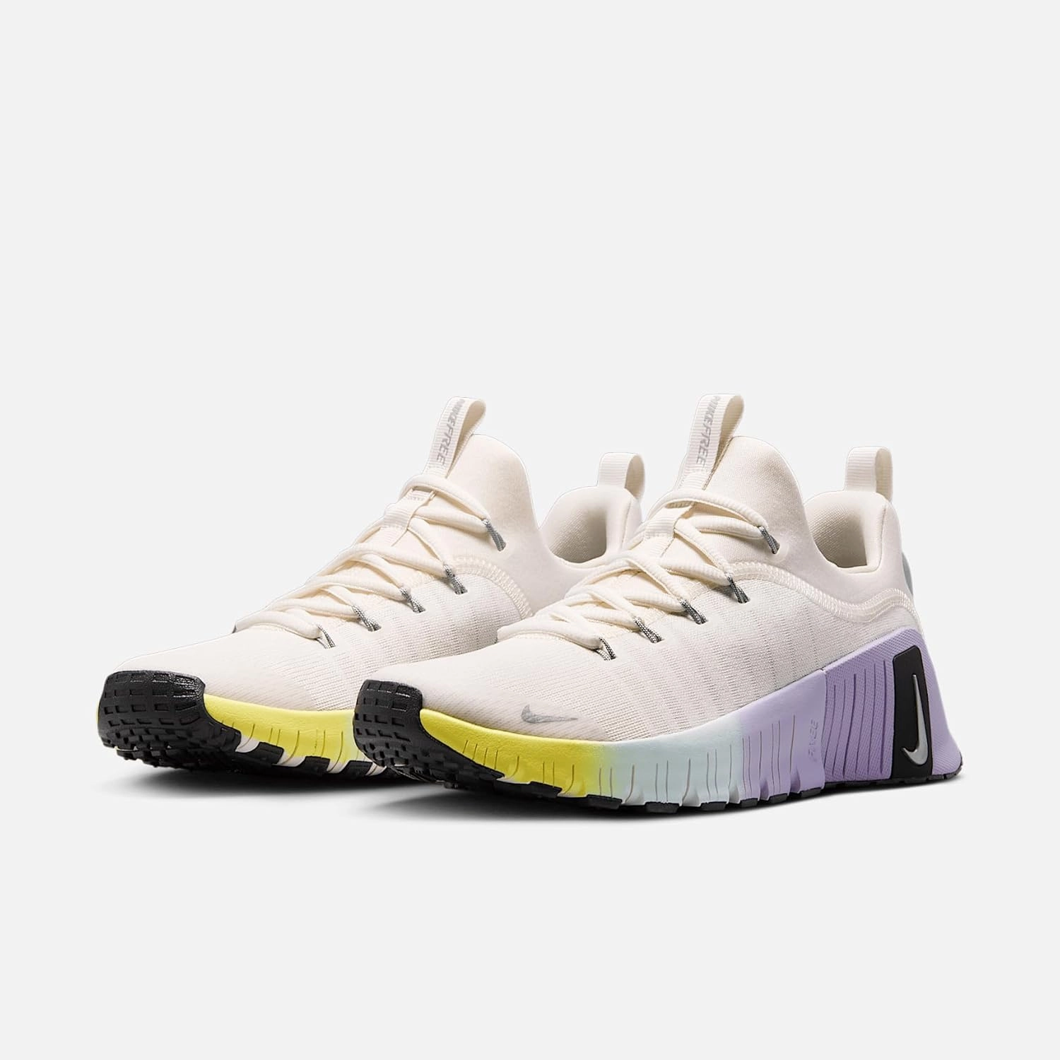 Nike Free Metcon 6 SE Women's Workout Shoes (HJ6214-001, Phantom/Black/Hydrangeas/Metallic Silver)