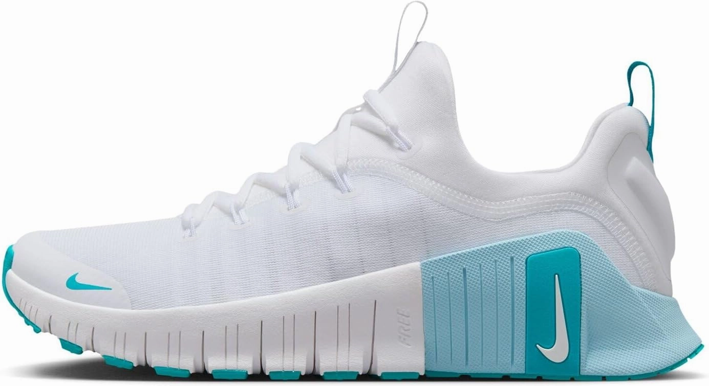 Nike Free Metcon 6 Women's Workout Shoes (FJ7126-107, White/Glacier Blue/Dusty Cactus)
