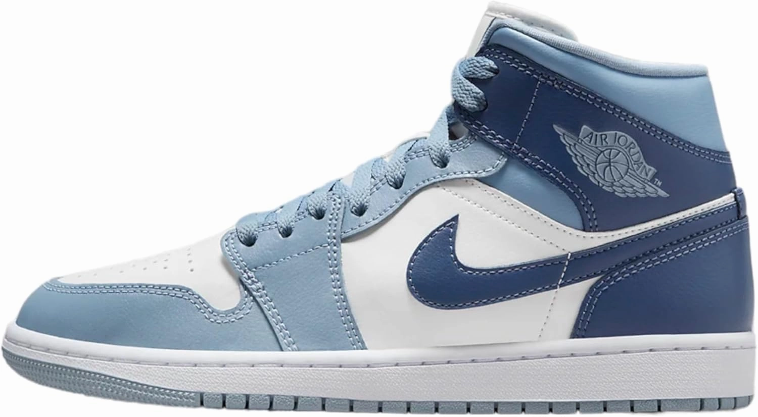 NIKE Jordan 1 Mid Women Sail/Diffused Blue-Blue Grey BQ6472-140 7.5