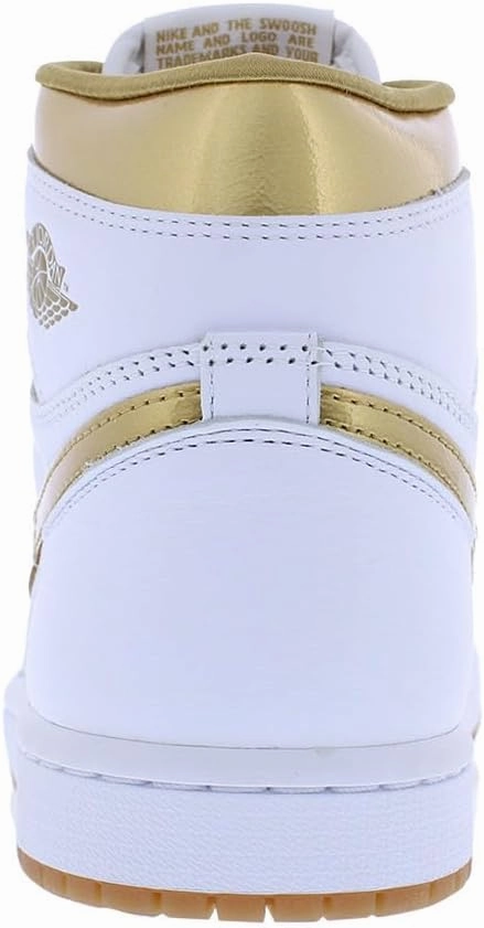 Nike Jordan 1 Retro Hi OG Women's Shoes (FD2596-107, White/Metallic Gold/Gum Light Brown)