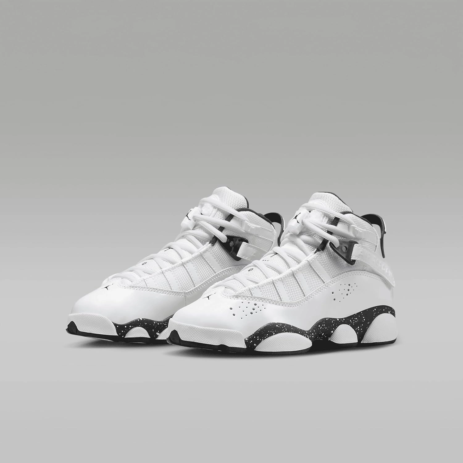 Nike Jordan 6 Rings Big Kids' Shoes (323419-111, WHITE/BLACK-WHITE)