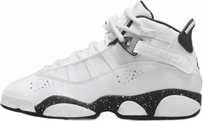 Nike Jordan 6 Rings Big Kids' Shoes (323419-111, WHITE/BLACK-WHITE)