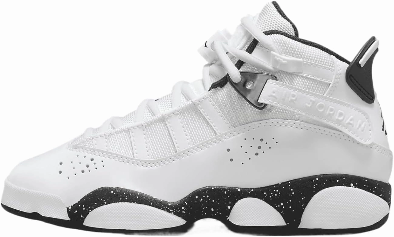 Nike Jordan 6 Rings Big Kids' Shoes (323419-111, WHITE/BLACK-WHITE)