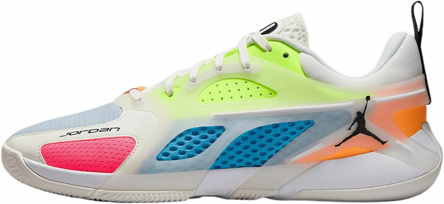 Nike Jordan Heir Series Basketball Shoes (FQ3858-100, Sail/Dark Powder Blue/Volt/Black)