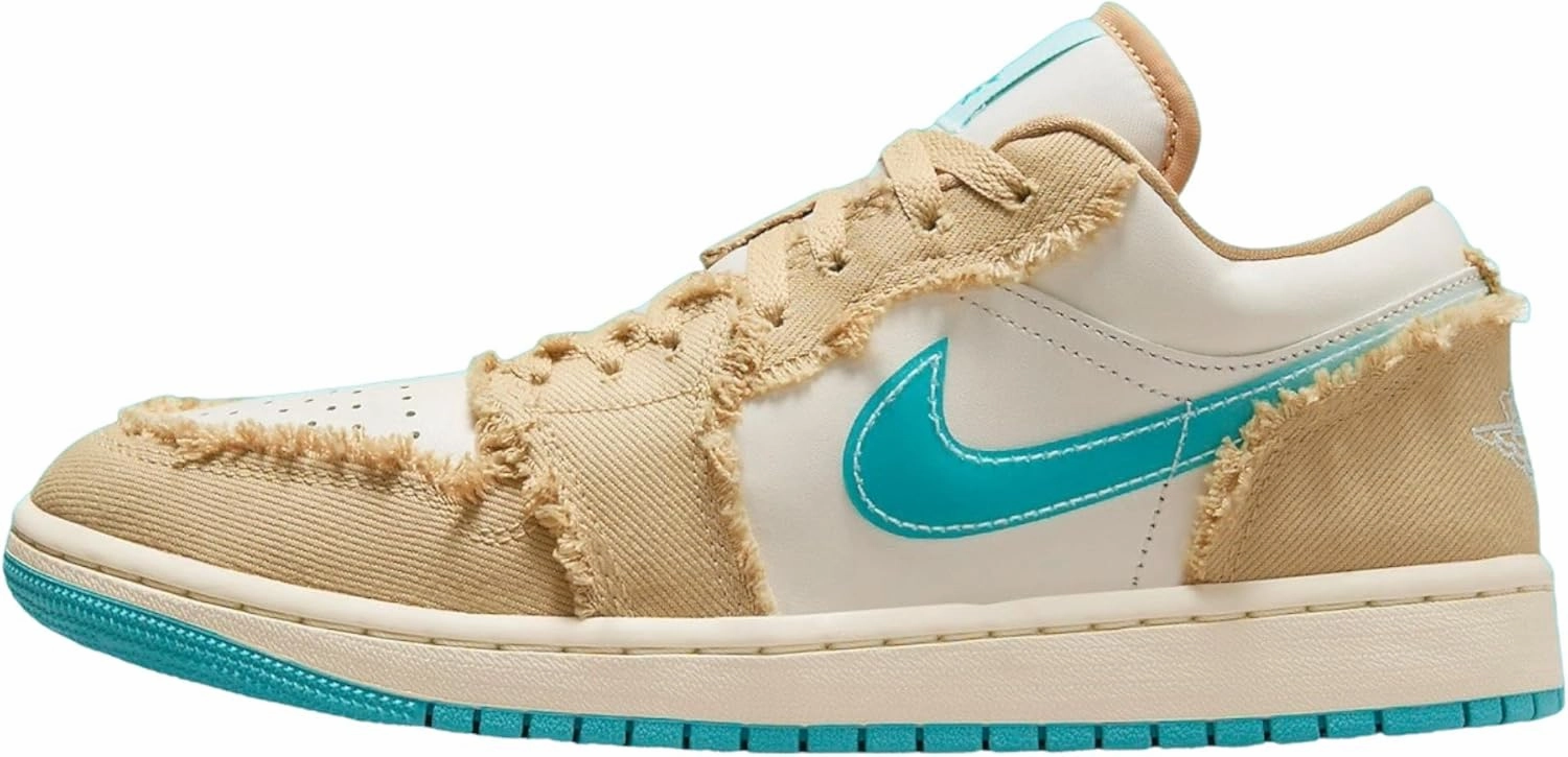 Nike Jordan Women's Air Jordan 1 Low Sneakers Sesame/Dusty Cactus HF4983-252 - Size 5w