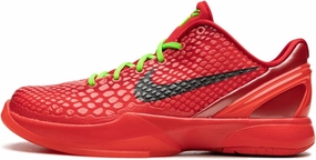 Nike Kobe 6 Reverse Grinch Grade School Size 6Y Bright Crimson/Black-Electric Green (FV9676-600)