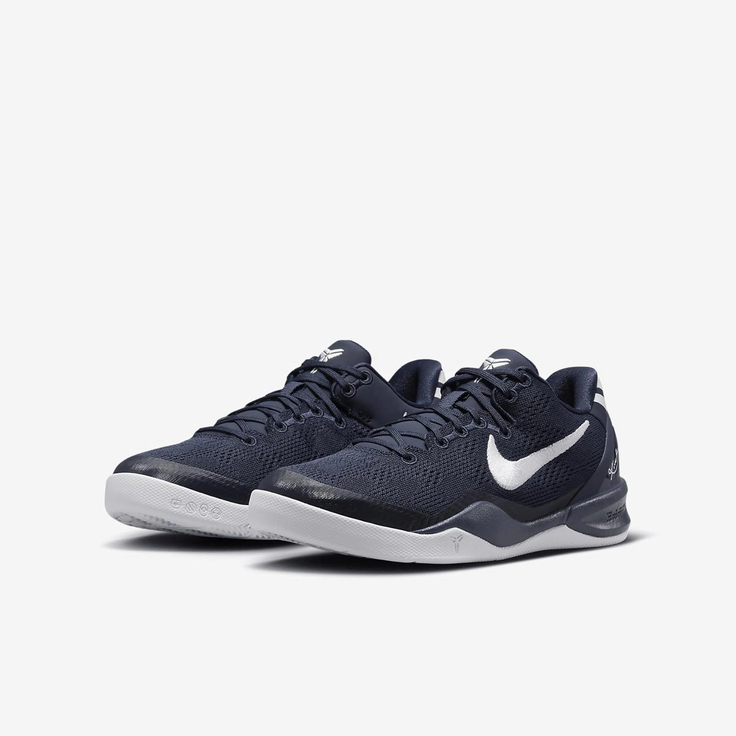 Nike Kobe 8 Big Kids' Basketball Shoes (FN0266-400, College Navy/College Navy/White)