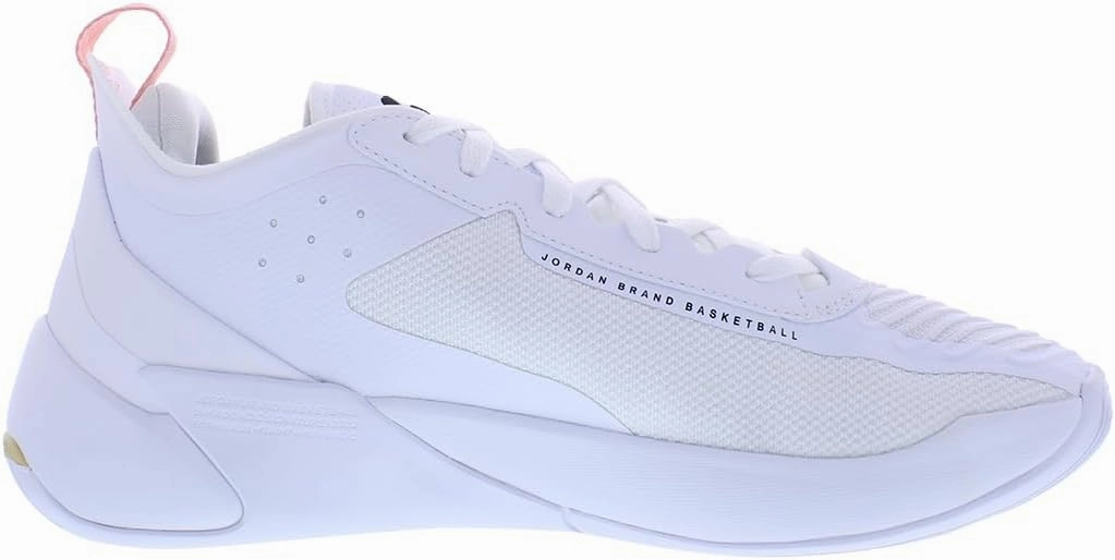 NIKE Men's Basketball Shoes, Bleached Coral Black White, 9