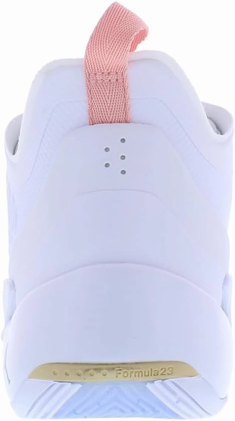 NIKE Men's Basketball Shoes, Bleached Coral Black White, 9