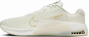 Nike Metcon 9 AMP Women's Workout Shoes (FJ1571-001, Sea Glass/Summit White/Olive Aura/Metallic Gold Star) Size 7