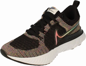 Nike React Infinity Run FK 2 BT Unisex Running Trainers DD6790 Sneakers Shoes (UK 8 US 9 EU 42.5, Black Multi Color Pink 001)