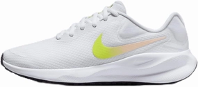 Nike Revolution 7 Women's Road Running Shoes (FB2208-103, White/Crimson Tint/Dark Raisin/Cyber) Size 10
