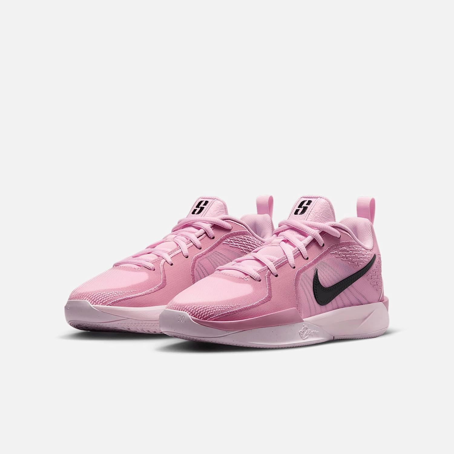 Nike Sabrina 2 Big Kids' Basketball Shoes (FQ7376-600, Pink Foam/Elemental Pink/Black)