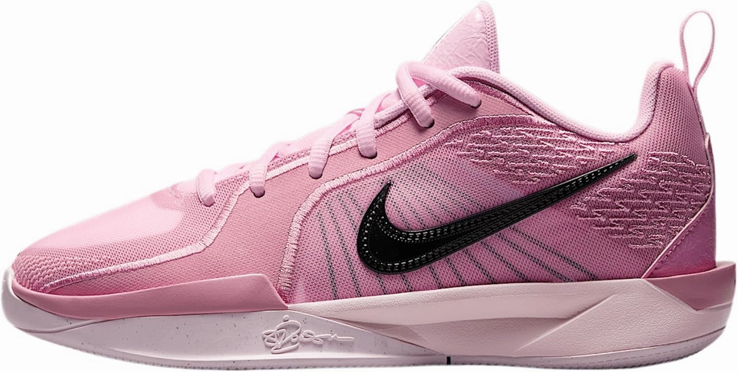 Nike Sabrina 2 Big Kids' Basketball Shoes (FQ7376-600, Pink Foam/Elemental Pink/Black)