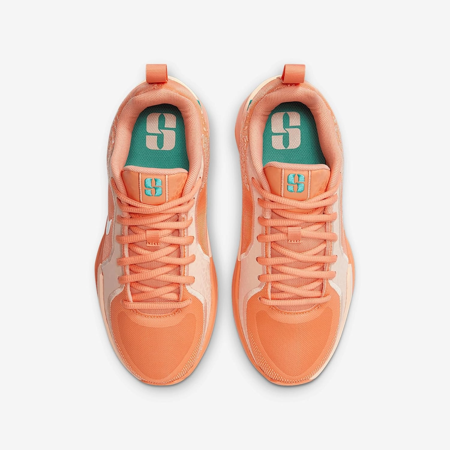 Nike Sabrina 2 Big Kids' Basketball Shoes (FQ7376-801, Apricot Agate/Washed Coral/Washed Teal/Light Bone)