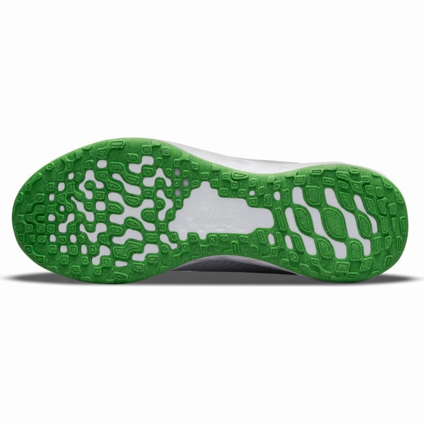 Nike Smoke Grey/Green Strike Revolution 6 Youth Sneaker
