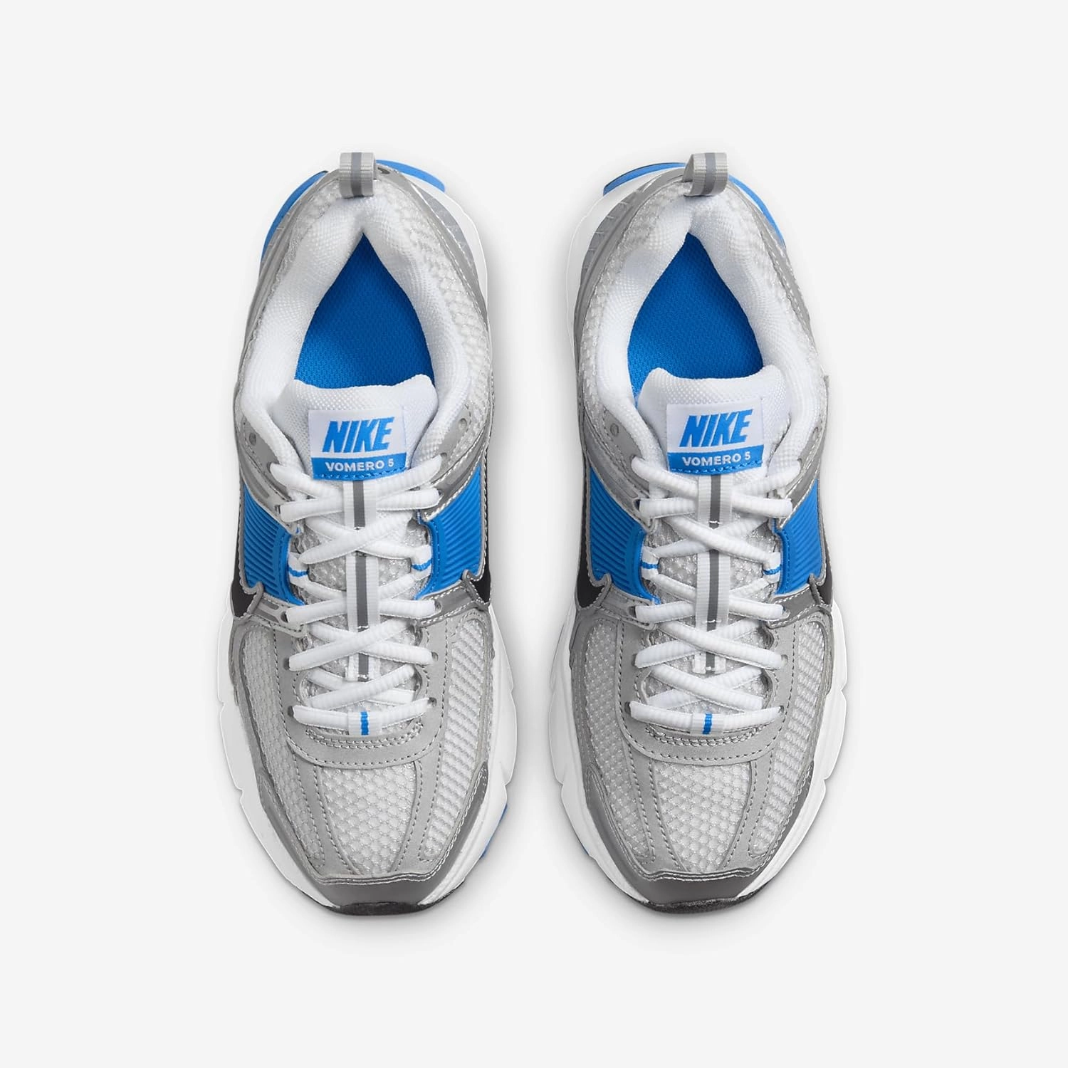 Nike Vomero 5 Big Kids' Shoes (HF6998-103, White/Pure Platinum/Photo Blue/Black)
