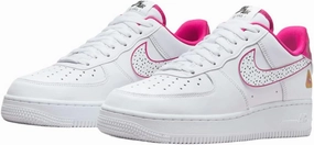 Nike Women's Air Force 1 Low '07 Size 6.5 US- DV3809 100 Dragonfruit White/White-pink Prime