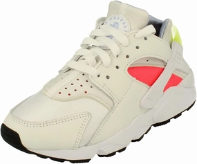 Nike Women's Air Huarache Shoes, White Volt Bright Crimson 106, 6 AU