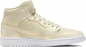 Nike Women's Air Jordan 1 MID SE Fossil/White CK6587-200 (Size: 7)