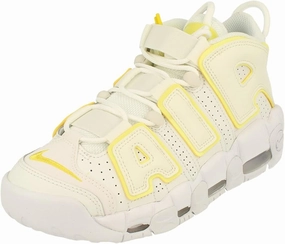 Nike Womens Air More Uptempo Trainers DM3035 Sneakers Shoes (UK 4.5 US 7 EU 38, Summit White Opti Yellow 100)