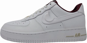 Nike Womens WMNS Air Force 1 Shoes, White/White-Team Red, 10 M US