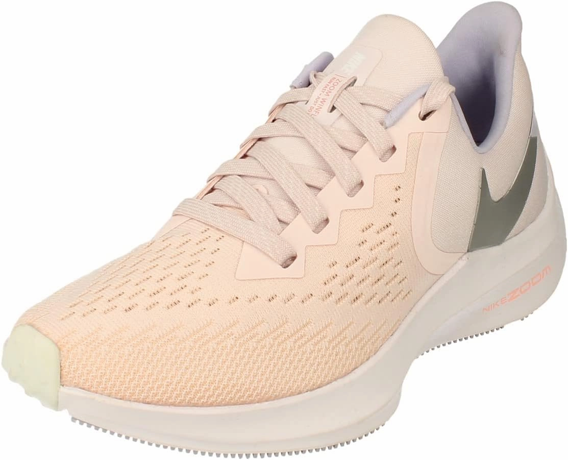 Nike Womens Zoom Winflo 6 Running Trainers CK4475 Sneakers Shoes (UK 6 US 8.5 EU 40, Pale Pink Metallic Silver 600)
