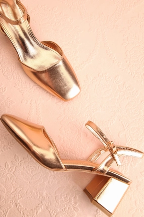 Nycole Rose Gold | High-Heels w/ Ankle Strap
